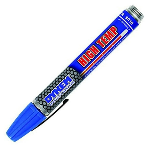 Dykem High Temp Blue Fusing Pen Medium Tip for Glass, Ceramics & More