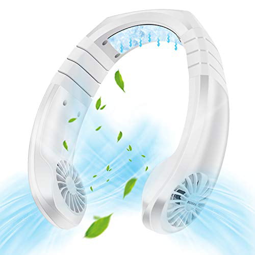 USB Protable Hanging Neck Colling AirCooler Rechargeble Personal Conditioner Fan