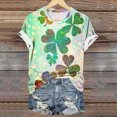 thumbnail image 2 of Amzcrzy Womens Tops Mode Imprimé Trèfle T-Shirt de la Saint-Patrick Col Rond T-Shirts de la Saint-Patrick Décontractés Tendance Manches Courtes Hauts pour Femme, 2 of 5