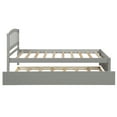 thumbnail image 4 of Twin Platform Bed with Trundle, Minimalistic Stylish Wood Bed Frame, Easy to Install,Gray, 4 of 7