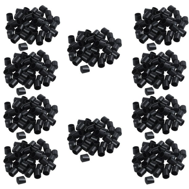 Tapones de Goma 400 Piezas Extremos de Tubo de Goma Negra Redondos de 10 mm