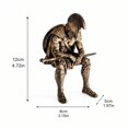 thumbnail image 3 of 3D Printed Greek Figurine with Model And, Antique Bronze Finish, for Home Office Bookshelf Decoration, 3 of 4