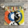 thumbnail image 3 of Ambesonne Art Quilted Bedspread Set 3 Pcs, Abstract Geometric Circles, King Size, Multicolor, 3 of 3