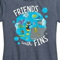 thumbnail image 3 of Pete The Cat - Friends With Fins - Women's Short Sleeve Graphic T-Shirt, 3 of 6