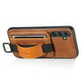 thumbnail image 4 of SaniMore Case for Samsung Galaxy A34 5G 6.6" 2023, Wristlet & Card Slot PU Leather Skin Wear-resistant Shockproof Anti-drop Metal Ring Business Shell For Samsung Galaxy A34 5G, Brown, 4 of 7