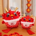thumbnail image 4 of Kiskick Fluffy Dragon Pendant Dragon Plush Pendant Year of 2024 Mascot Cute Embroidery Pattern Chinese Zodiac Dragon Soft Stuffed Hanging Ornament Home Party, 4 of 8