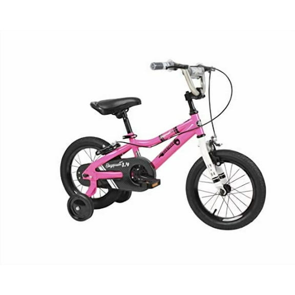 Duzy Customs 14” Pink Kids Bike, BMX Style Frame, Coaster Brake, Training Wheels, Quick  Assembly, Ages 4–7