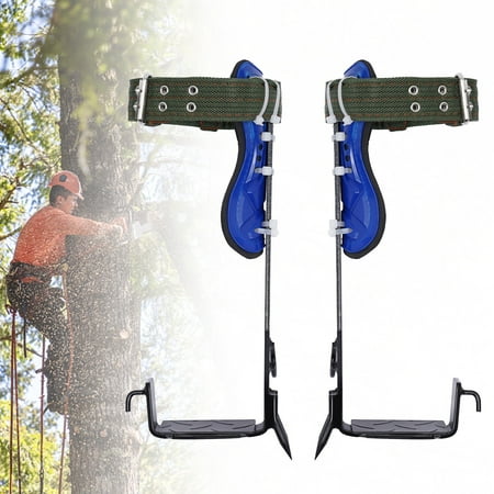 SHZICMY Tree Climbing Spike Kit Spurs 2 Gears with Harness Climbing Glove 9.17lbs 14.17