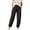Black, variant on Women's Slim Fit Ankle Casual Trousers - Polyester Stretch Pants for Spring/Summer, S-XXXL