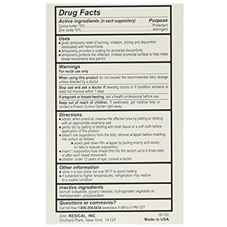 Calmol 4 Hemorrhoidal Suppositories 24 Each (Pack of 2)