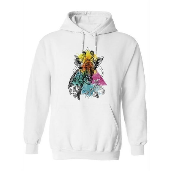 Giraffe Portrait Design Hoodie Women -Image by Shutterstock, Female 3X-Large