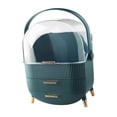 thumbnail image 2 of lionlar Cosmetic Organizer Portable Cosmetic Storage Box Dust Display Box Organizer Green, 2 of 6