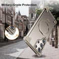 thumbnail image 6 of Metal Magnetic Case for Samsung Galaxy S24 Ultra Sleek Minimalist Protective S23 Ultra Shock Absorption Aerospace Grade Aluminum Shells with Built-in Kickstand, 6 of 9