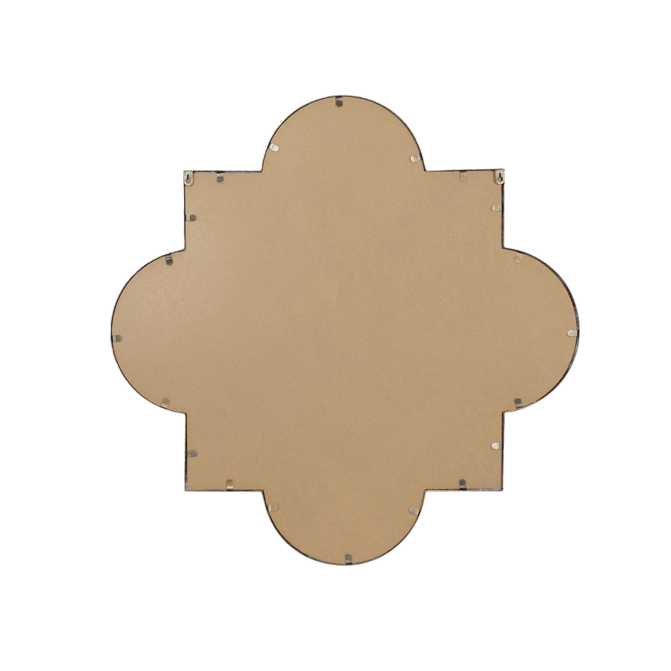CosmoLiving by Cosmopolitan 34" x 34" Gold Quatrefoil Geometric Wall Mirror