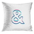 thumbnail image 1 of BSDHOME Red Drawn Ampersand Symbol with Blue and Pink Highlighters Blank Manipulate Resize Colorize Hand Pillow Case 16x16 Inches Pillowcase, 1 of 1