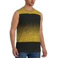 thumbnail image 2 of Uemuo Gold Glitter Gradient Pattern Men's Sleeveless T-Shirt,Muscle Athletic Tank Top, Moisture-wicking Quick-dry Breathable Classic Tee Top for Gym Run Outdoor Sports-XX-Large, 2 of 8
