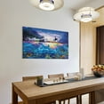thumbnail image 3 of Blue Ocean Lassen Ocean View Sea Animals Coral Reef Poster Painting On Canvas Wall Art Poster Scroll Picture Print Walls Decor Posters 24x36inch(60x90cm), 3 of 6