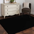 thumbnail image 5 of 3x5 Area Rugs, Black Non-Skid Rubber Backing Large Rectangle Rugs - Living Room Bedroom Home Office, Solid Color Farmhouse Black Indoor Floor Mat Carpets Washable Rug, 5 of 9