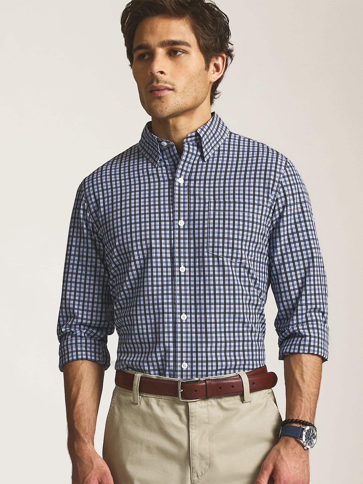 Chaps Men’s and Big Men’s Everyday Performance Long Sleeve Shirt, Sizes S–2XL