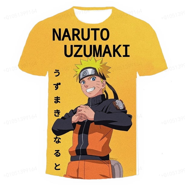 Camiseta con estampado 3d de Naruto para niños, camiseta estampada para niñas y niños, ropa para niños, camiseta para bebés, ropa para adolescentes, T-shirt140 Gao Jinjia LED