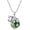 Moss Agate, variant on Women's Natural Gemstone Cat Necklace 925 Sterling Silver Cute Kitten Pendant with Genuine Turquoise/Rose Quartz/Ametrine/Larimar/Labradorite/Moss Agate/Blue Sandstone Jewelry Gift