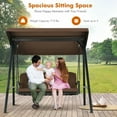 thumbnail image 6 of Spaco Outdoor 3-Seat Porch Swing with Heavy Duty Steel Frame, Porch Swing with Adjust Canopy and Cushions, Porch Swing for Outdoor as Garden, Patio, Coffee, 6 of 9