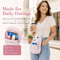 thumbnail image 4 of 2 Pack Crossbody Water Bottle Holder Bag with Phone Pocket, Large Capacity Padded Bottle Carrier Sling, Adjustable Shoulder Strap, Hands-Free Bag for 20–40oz Bottles, Walking, Hiking, Travel, Gym, Sc, 4 of 7