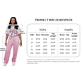 thumbnail image 5 of Lounge 2 Piece Sets for Women Summer Casual Outfits Jersey Shirts and High Waisted Pants Sets Pink 2XL, 5 of 5