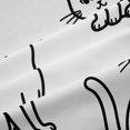 thumbnail image 5 of Manfei Abstract Cat Line Blackout Curtains, Simple Minimalist Kitten Curtains Pack of 2 (42x84 Each), White Black, 5 of 6