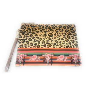 Vegan Leather Hot Pink Makeup Bag Pink Leopard Print - Girly Pink Cheetah  Print Cute Cosmetic Bag for Women - Leopard Print Purse Storage for Makeup
