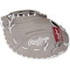 thumbnail image 5 of Rawlings | Guante de softbol de lanzamiento rápido serie R9 | Guante de primera base | Modificado Pro H-Web | Gris | 12,5' | RHT, 5 of 5