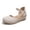 Beige, variant on Women's Espadrilles Wedge Sandals Round Closed Toe Ankle Strap Buckle Heels Casual Daily Wear Shoes