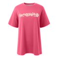 thumbnail image 4 of Lkhaha Womens Fashion Tees Tops Printed Loose Casual Short Sleeve Round Neck oft Breathable Y2K Clothes 2026 Hot Pink M, 4 of 5