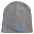 thumbnail image 5 of Aqua Ship and Bottle Embroidered 12 inch Acrylic Cuffed Long Beanie - Grey OSFM, 5 of 5
