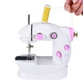 thumbnail image 4 of Mini Machine à Coudre Électrique Portable 202A (Fiche US) - Outil de Couture Domestique Multifonction avec Commande à 2 Vitesses, Lumière Intégrée, Double Fil, Coupeur Tangentiel, Enrouleur de Canette, Base Antidérapante -, 4 of 7