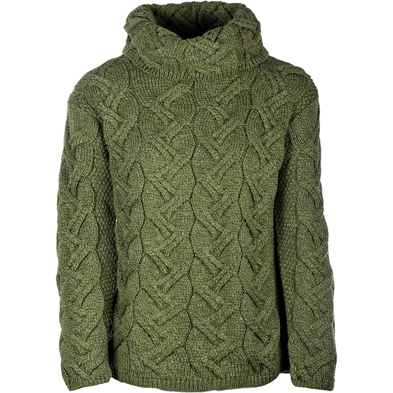 Supersoft 'Heart' Sweater with Turtleneck - Aran Islands Knitwear