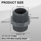 thumbnail image 2 of Uxcell 6Pcs PVC Nipple Thread Coupling Adapter Connector, G1-1/4 x G1-1/4 Male PVC Pipe Fitting, Plumbing Coupling for Home, Industrial, Agricultural, Gray, 2 of 6