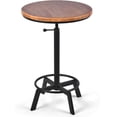 thumbnail image 3 of Simenmax Swivel Bar Table Adjustable 30"-35.4" Round Wood Tabletop, Rustic Industrial Kitchen Dining Living Party Office Coffee Bistro Breakfast Pub Table, 3 of 8