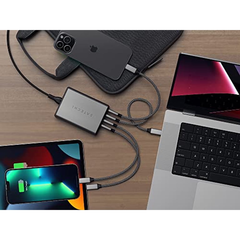 Satechi 165W USB-C GaN Charger, 4-Port PD Fast Charging, Safe
