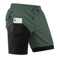 thumbnail image 3 of REDESS Men's Shorts Athletic with Liner,Shorts for Running Workout Basketball Gym,7"Inseam,Black, 3 of 7