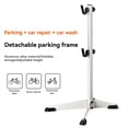 thumbnail image 1 of Support de Stationnement pour Vélo Support de Vélo Intérieur Garage Rangement Support Vélo Hauteur Réglable Blanc, 1 of 7