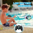 thumbnail image 5 of Amphibious Remote Control Cars Toys, Amphibious Waterproof 4WD RC Stunt Car Toys for Kids, 2.4 GHz 360° Rotating RC Drift Cars with LED Light, Toy Cars Gifts for 3-12 Year Old Boys Girls,Blue, 5 of 9