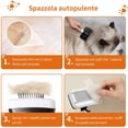 thumbnail image 5 of Cepillo depilatorio autolimpiante para perros y gatos Cepillo para el cuidado de mascotas, cepillo para el pelo para perros, depilación con un clic, blanco, 11,5 x 19,5 cm TUNC Sencillez, 5 of 5