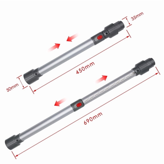 Telescopic Rod Extension Tube For Dy*son V7 V8 V10 V11 V15 Handheld Vacuum Cleaner Extension Tool Accessories Spare Parts
