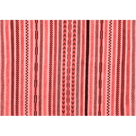 Ahgly Company Machine Washable Indoor Rectangle Abstract Red Modern Area Rugs, 5' x 8'