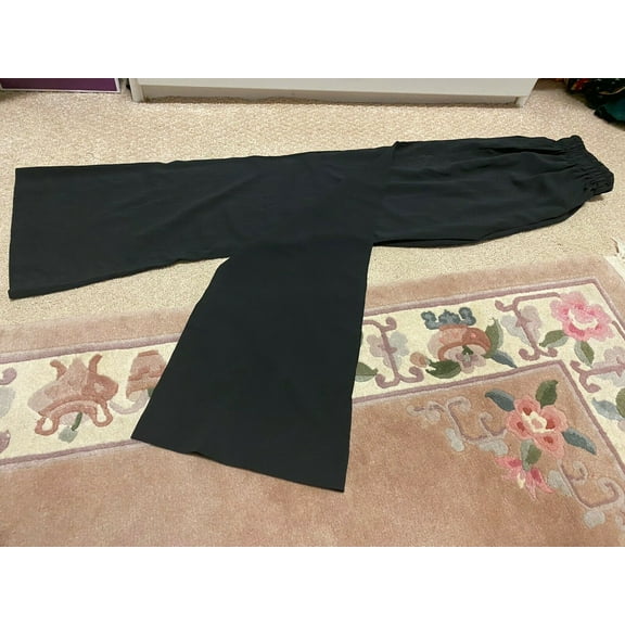 Designer Boutique Trouser Pants Pakistani Indian S Washable Georgette Black New