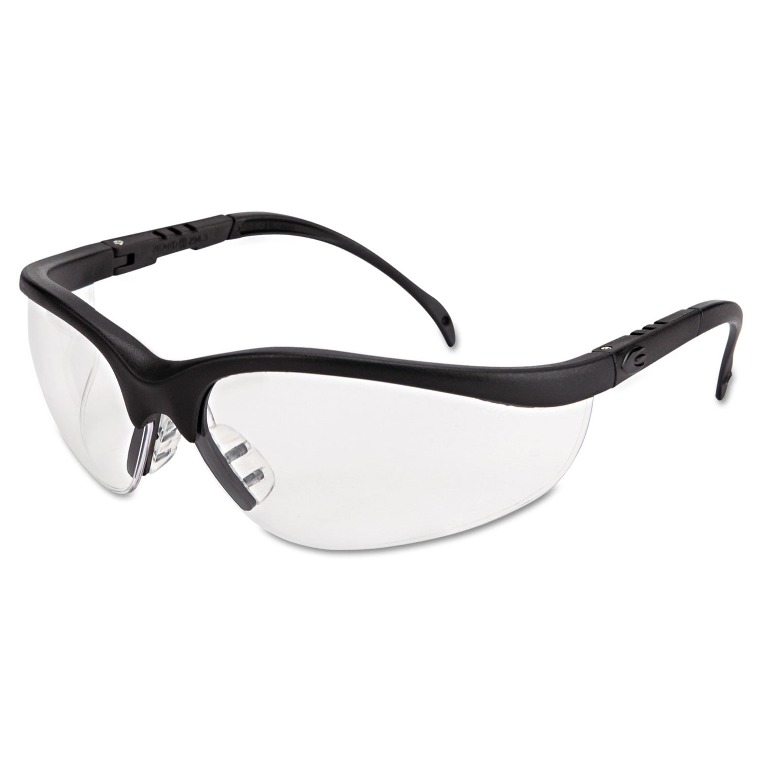 MCR SAFETY Stratos Safety Glasses Black Frame Clear Lens SS110BX 