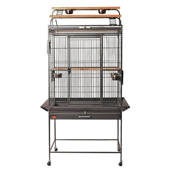 A&E Cage 8003223 HQ Black 32 x 23 in. Play Top Cage with 0.625 in. Bar Spacing, Black - 2 Box per Set