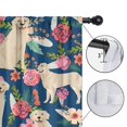 thumbnail image 4 of Blackout Kids Curtains,Golden Retriever and Floral Childrens Insulated Curtains Set Of 2,Bedroom Essentials,Toddler Room Decor 42x84in(106x213cm), 4 of 4