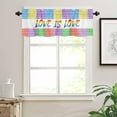 thumbnail image 3 of Valance for Windows LGBT Love is Love Rainbow Colored Checked Plaid Window Treatment Valances Rod Pocket Curtain Valance for Kitchen, Bathroom, Living Room, Bedroom 54" W x 18" L, 3 of 6